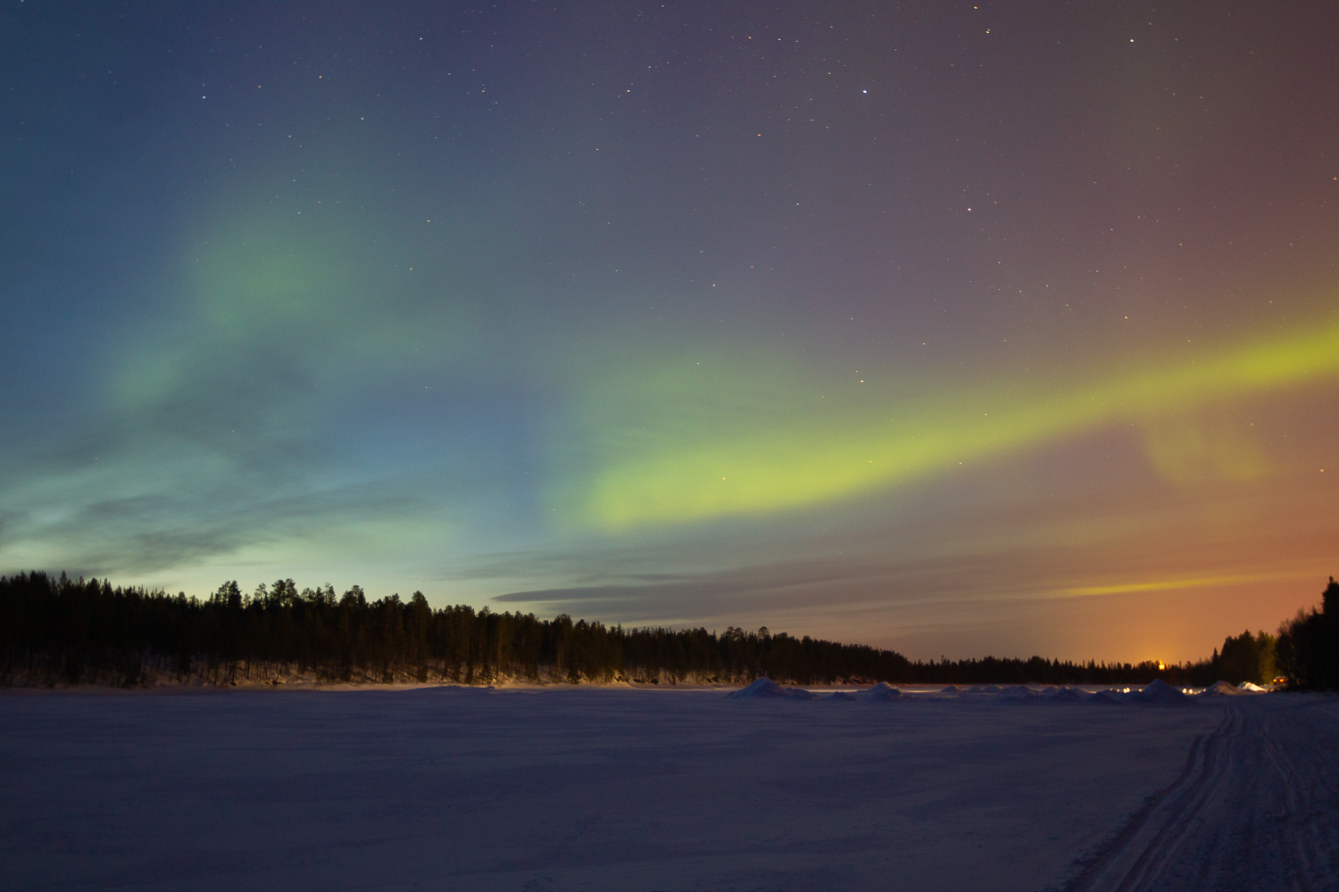 Nordlichter in Lappland (Finnland)
